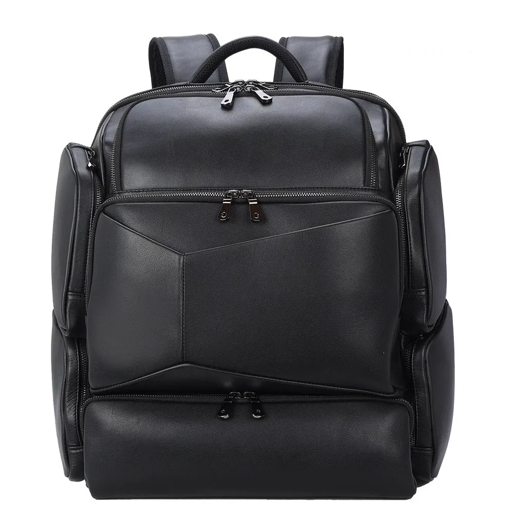 17-inch Leather Backpack Travel Vintage