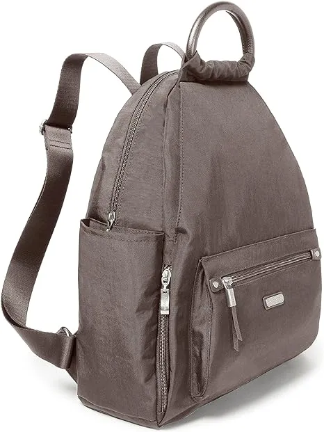 Baggallini New Classic Heritage Women's Backpack with Rfid All Day Phone Strap, Gray