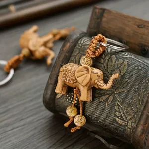 Carved Animal Keychain Cute Polyresin Charm for Bags and Keys