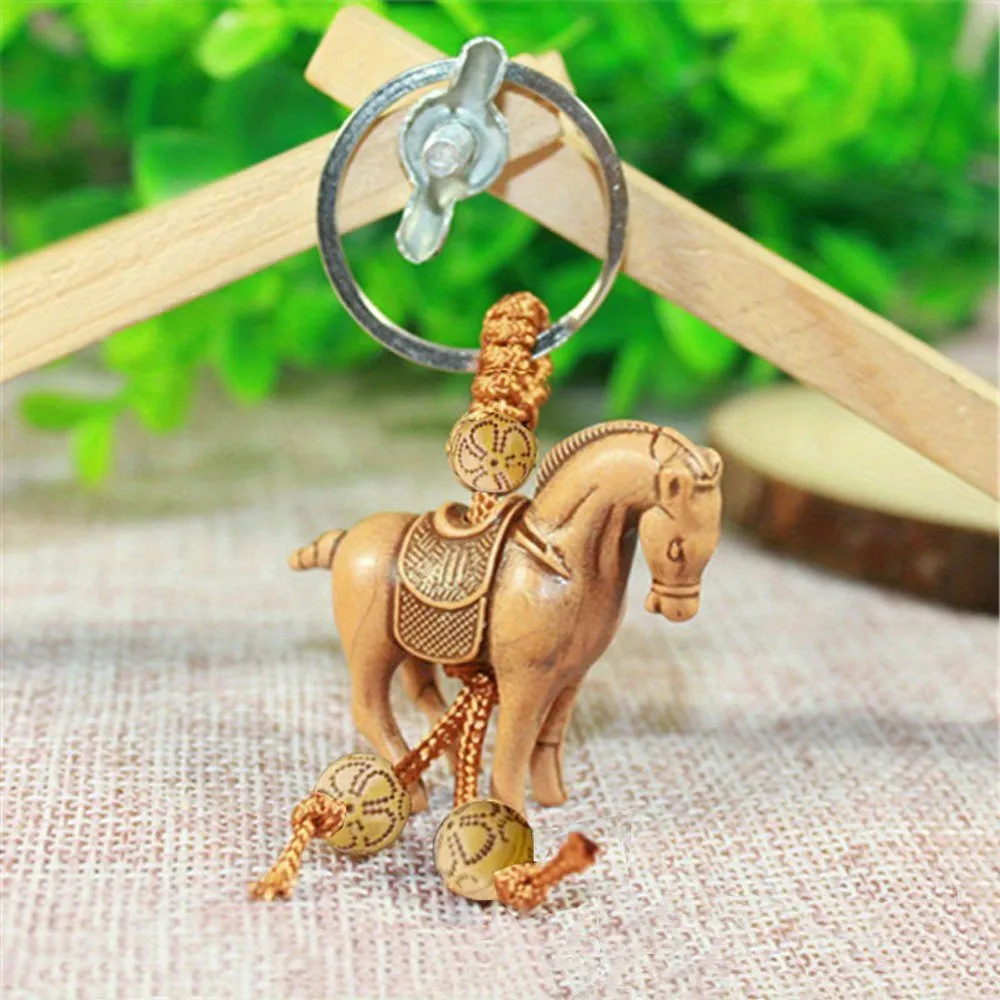 Carved Animal Keychain Cute Polyresin Charm for Bags and Keys