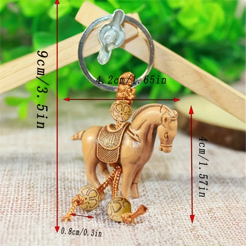 Carved Animal Keychain Cute Polyresin Charm for Bags and Keys