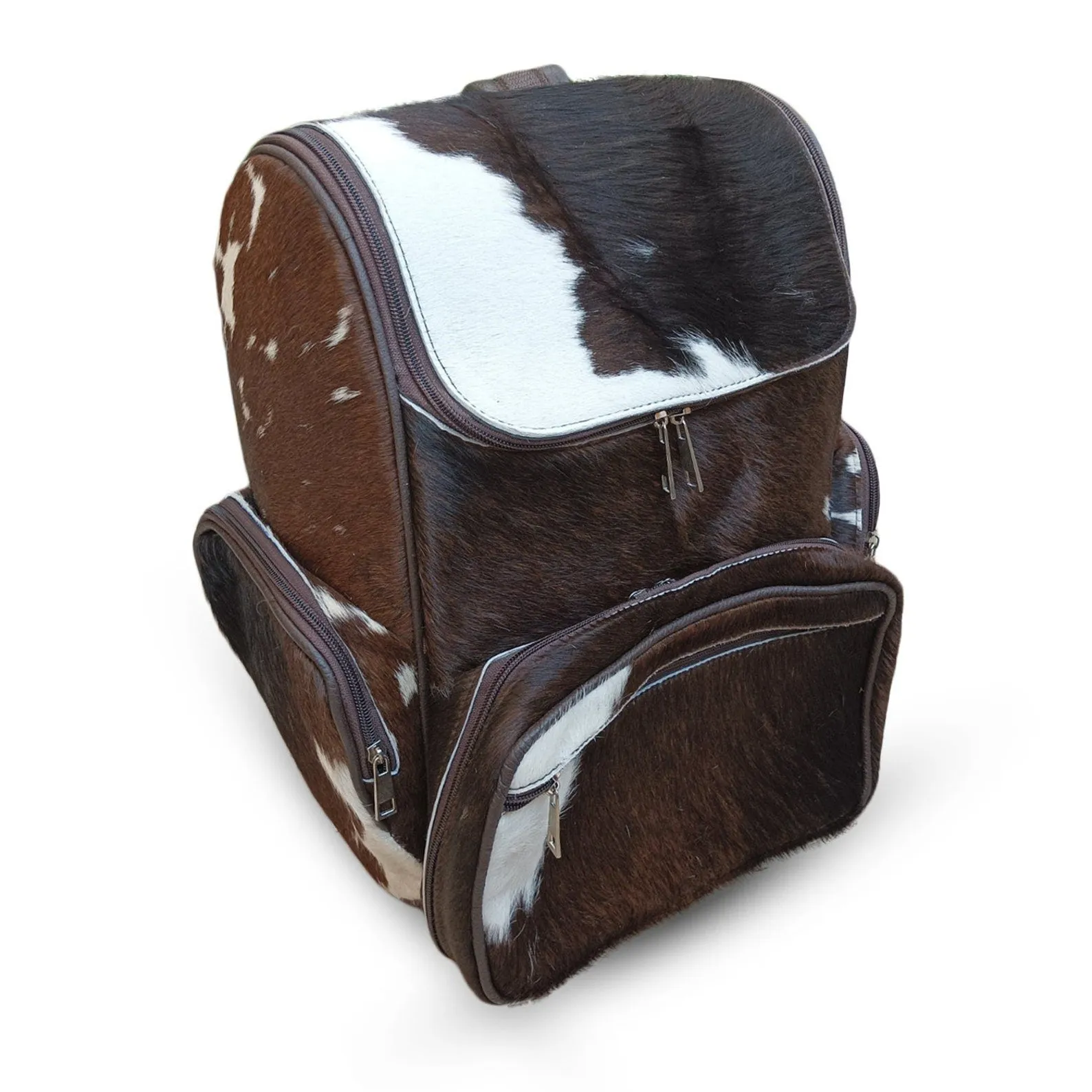 Dark Cowhide Backpack Purse