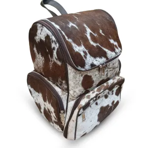 Dark Cowhide Backpack Purse