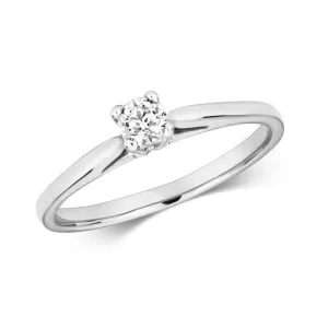 Diamond Jewellery 9ct White Gold Solitaire Ring RD613W