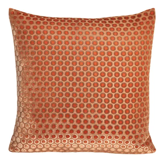 Dots Velvet Mango Pillows by Kevin O’Brien Studio