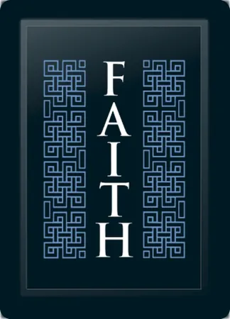 Faith Deco Vertical Blue Logo Panel