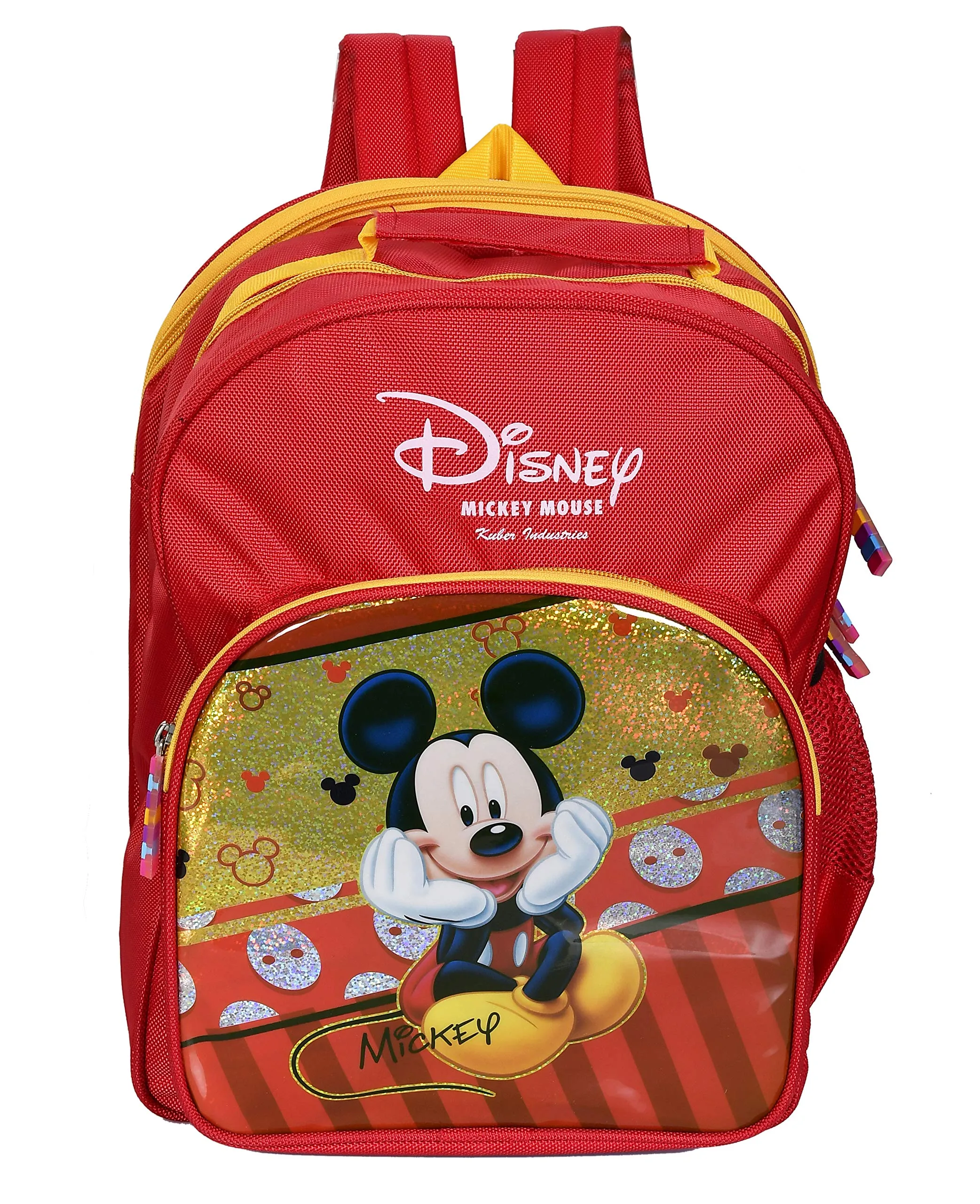 Fun Homes Disney Mickey Mouse 15 Inch Waterproof Polyster School Bag,Backpack for Kids, Red