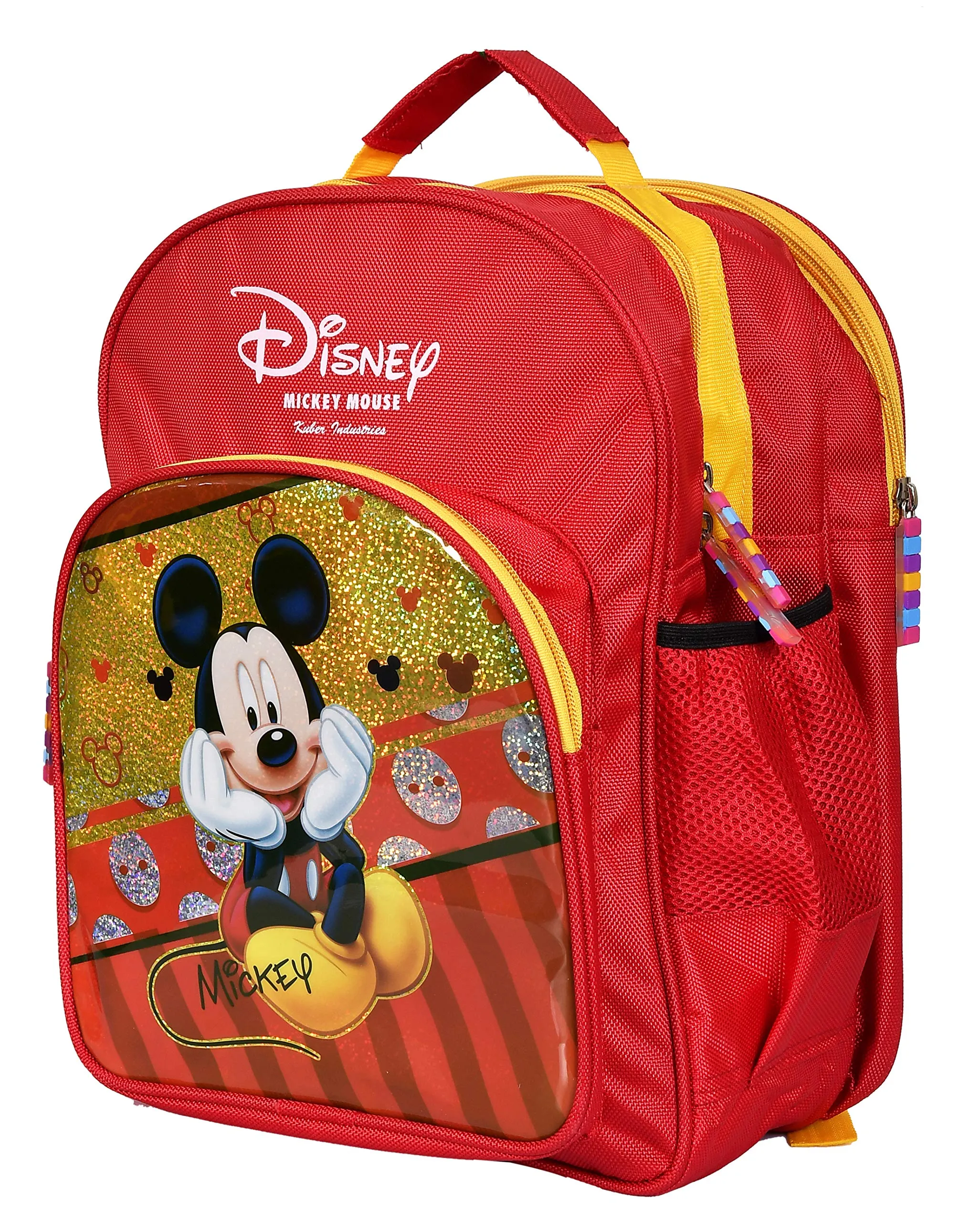 Fun Homes Disney Mickey Mouse 15 Inch Waterproof Polyster School Bag,Backpack for Kids, Red