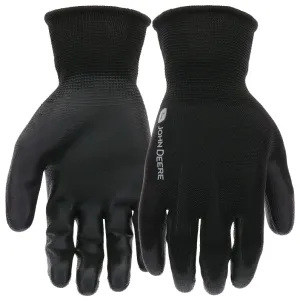 John Deere JD37214-L-5P Breathable Work Gloves, Men's, L, Elastic Knit Cuff, Polyurethane Coating, Polyester Glove :PK 5: QUANTITY: 1