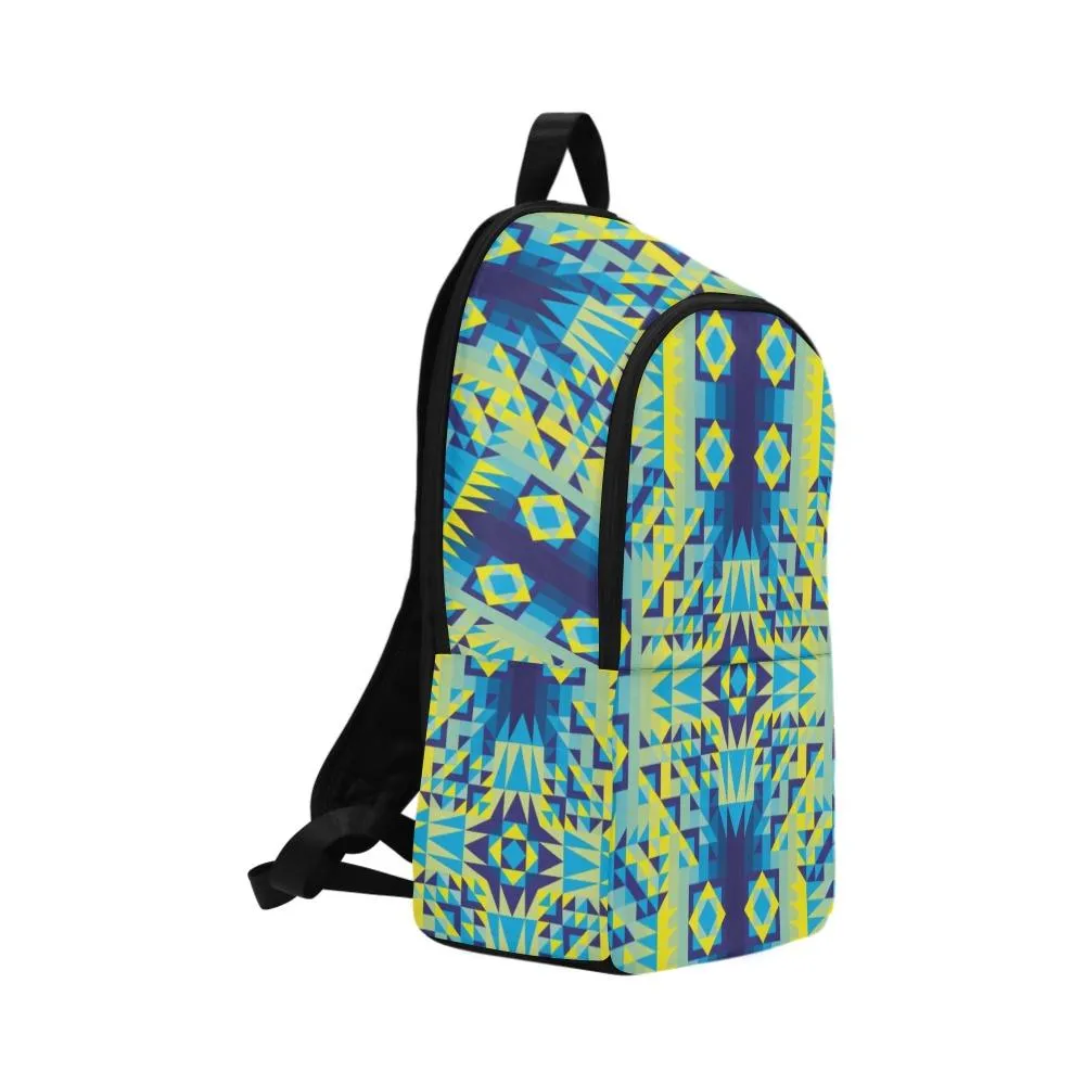 Kaleidoscope Jaune Bleu Backpack for Adult