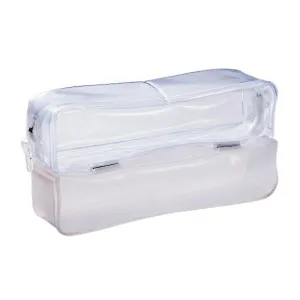 King Jim CHEERS! Twin Pencil Case - White & Clear