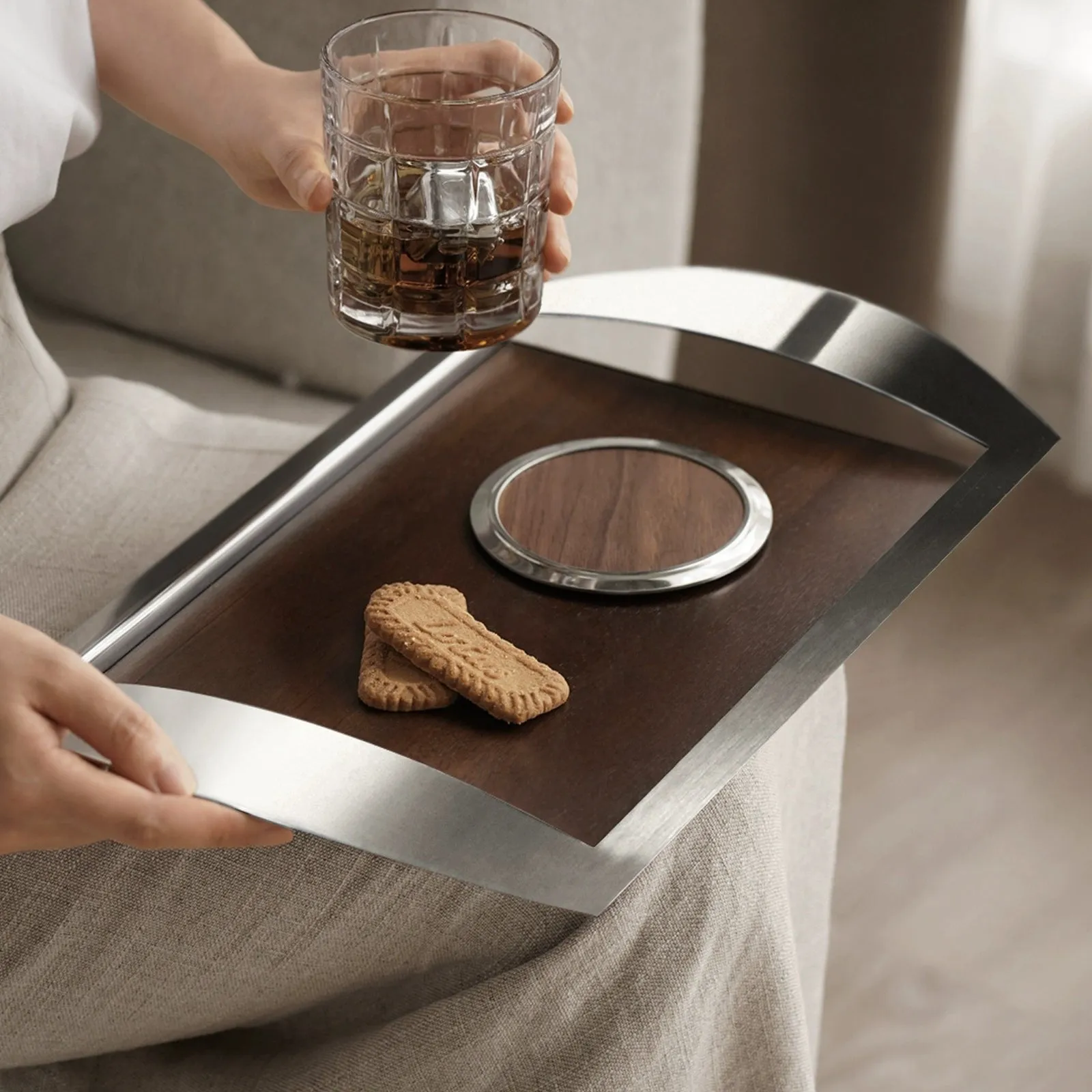 Luxury Walnut Wood Tray