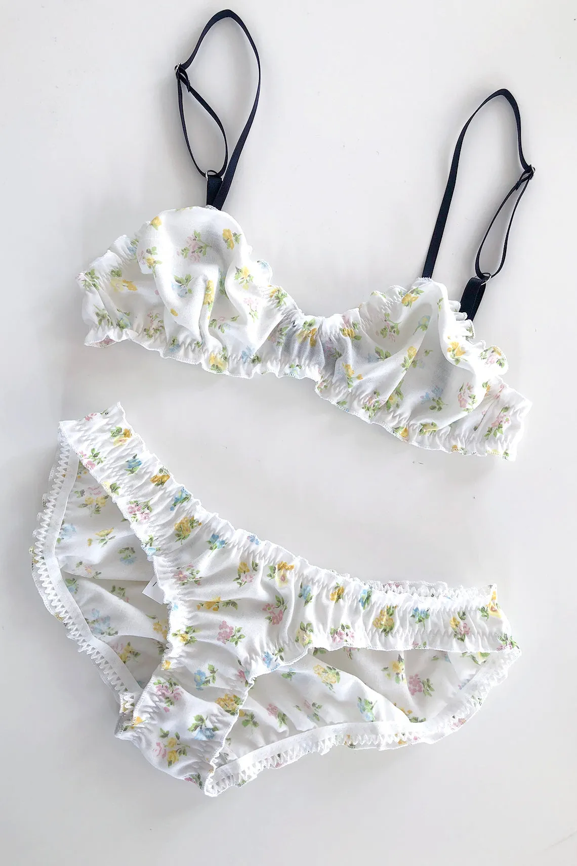 Mystery Print Oleander Bralette & Bloomer Set