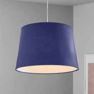 Navy Blue Polycotton Light Shade 27cm