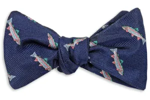 Navy Rainbow Trout Bow Tie