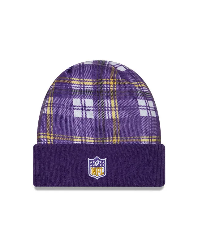 New Era Men's NFL Minnesota Vikings Sideline 24 Statement Cuffed Knit Toque