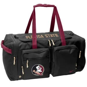 Nike Seminole Logo/Florida State Power Duffel Bag - Black