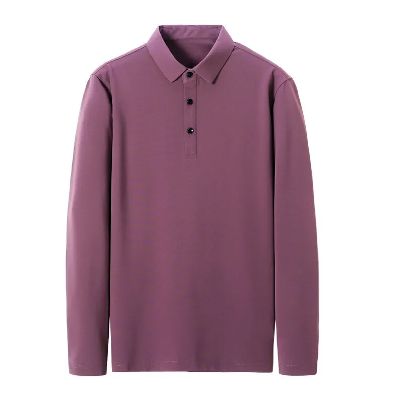 Nsqured "Classic Elegance" Men's Long Sleeve Cotton Polo Shirt