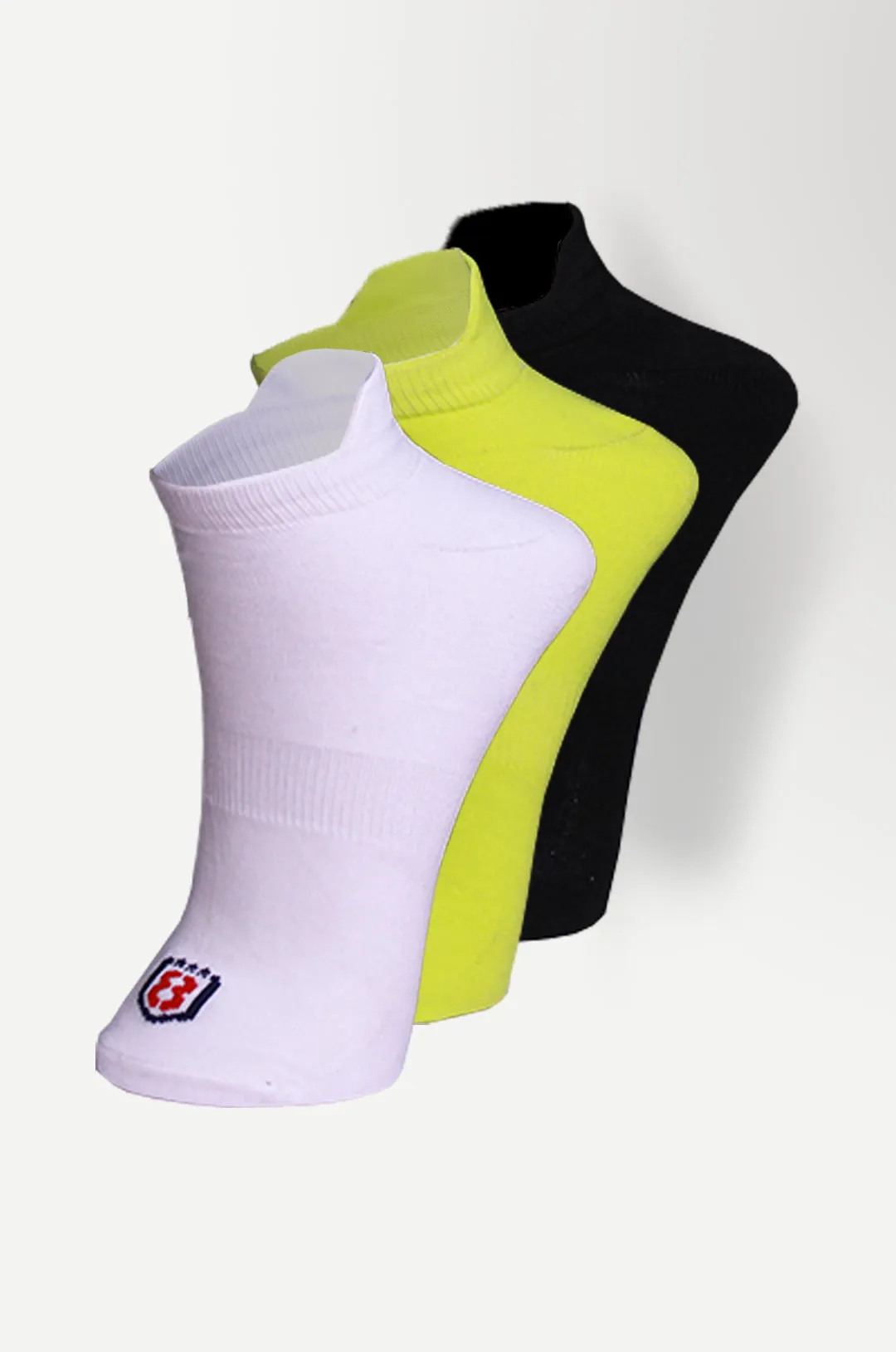 Nylon Low Ankle Socks With Rubber Grip Set