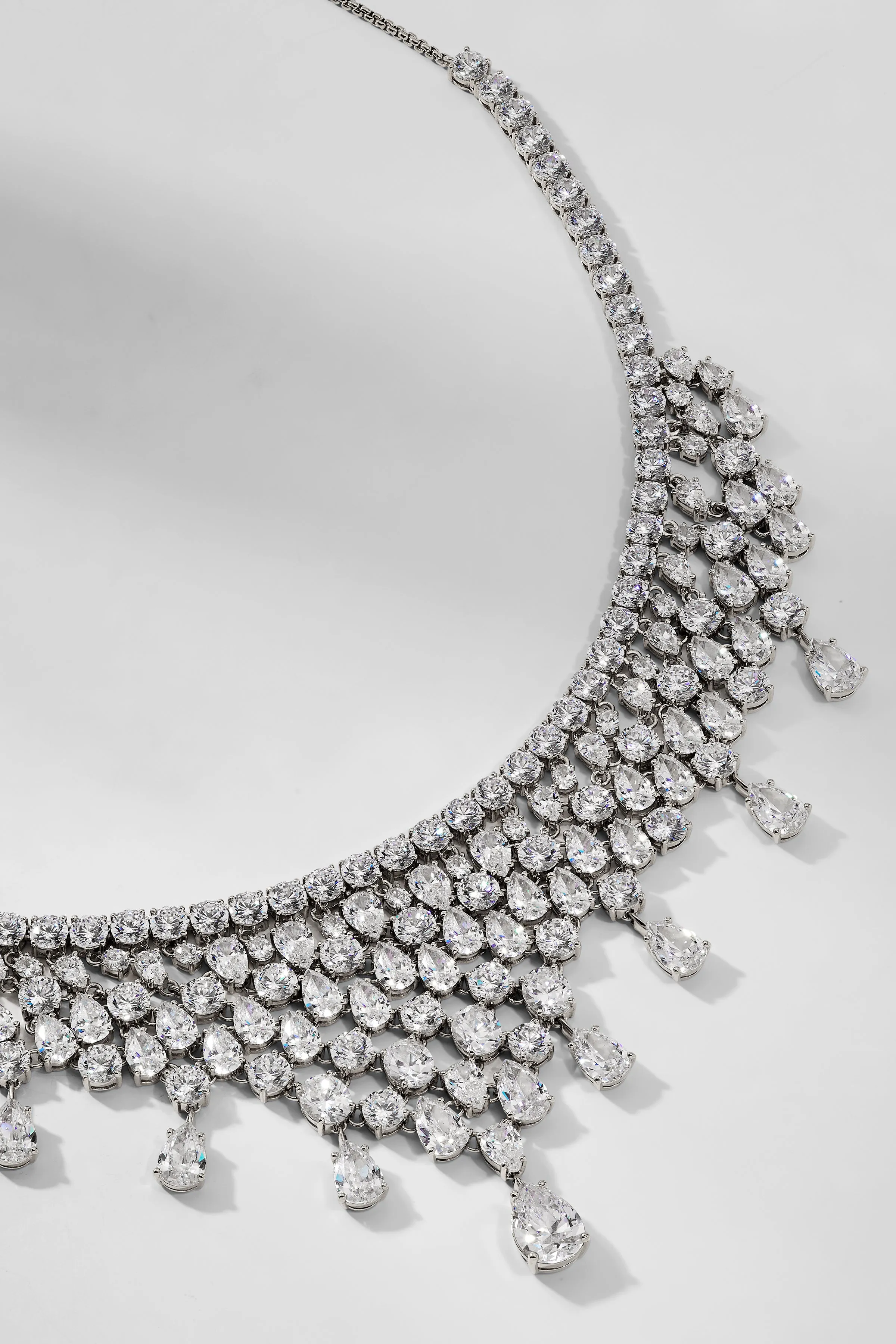 OVER THE TOP GLAM CZ COLLAR NECKLACE