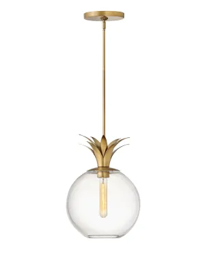 Palma One Light Pendant in Heritage Brass