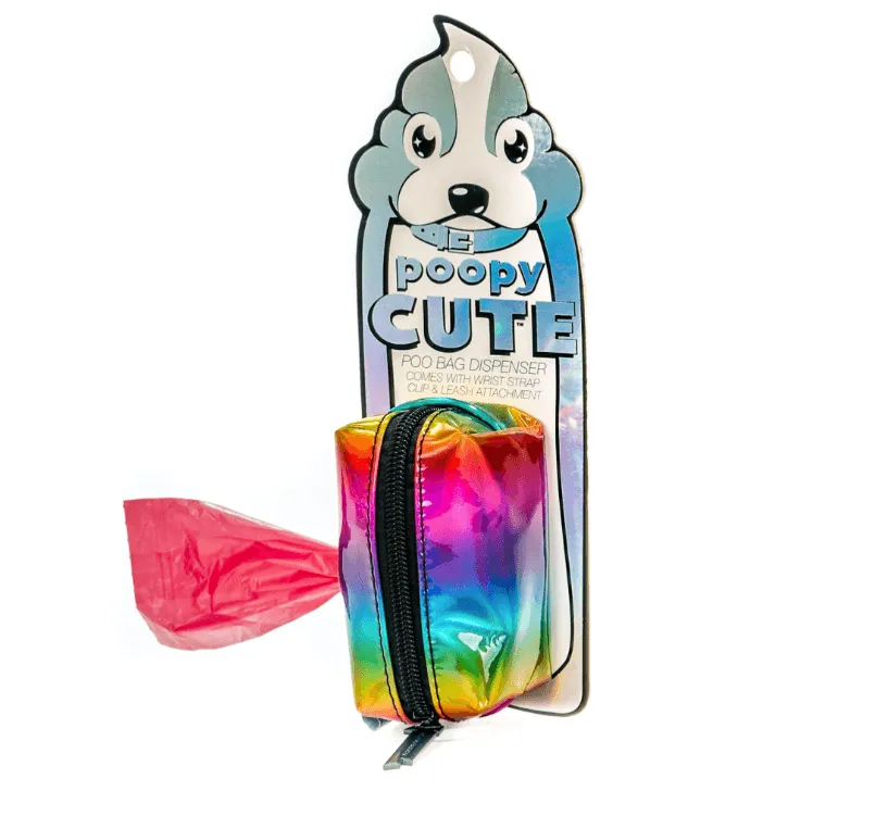 poopyCute Rainbow Metallic Dog Bag Dispenser