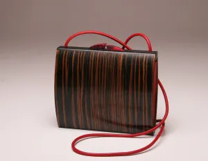 "Olearia" - Medium Handbag - Macassar Ebony with Black Top Edge *SOLD OUT* (Not available)