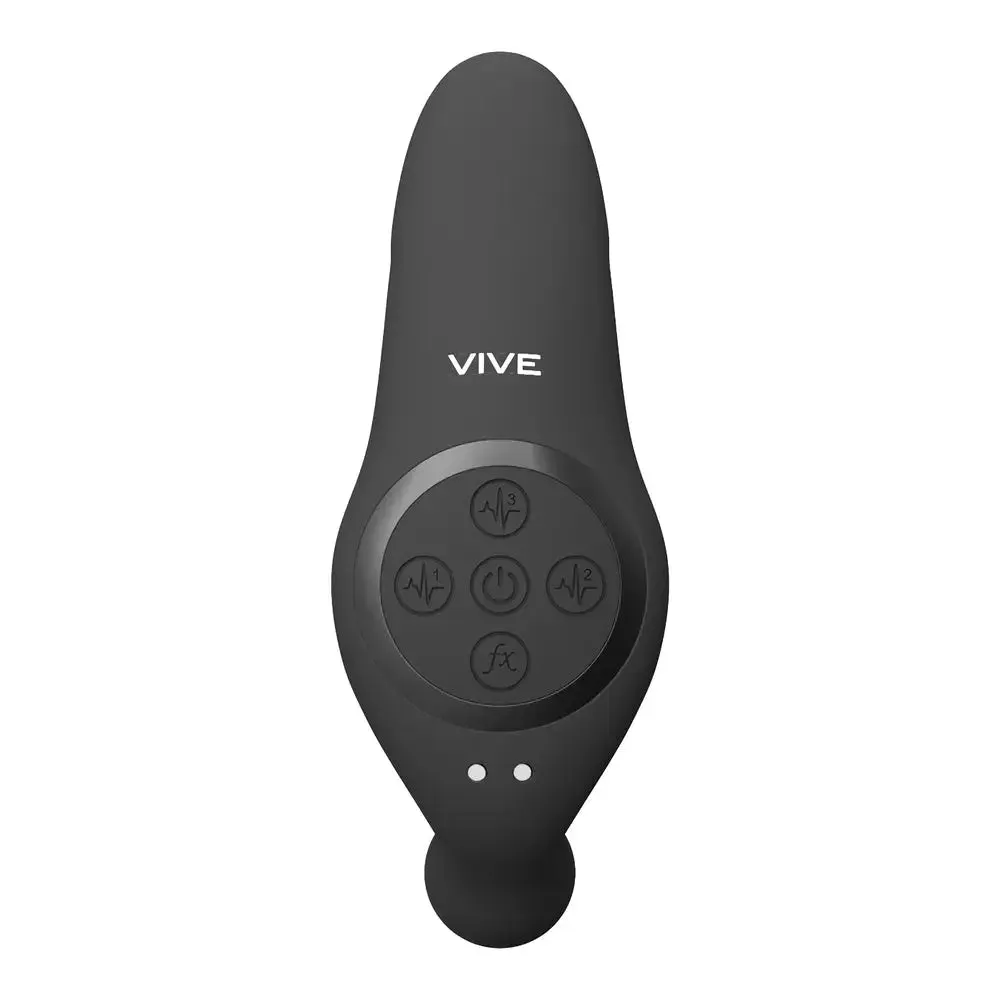 Shots Silicone Black Rechargeable Duo Penetrator Vibe with Remote