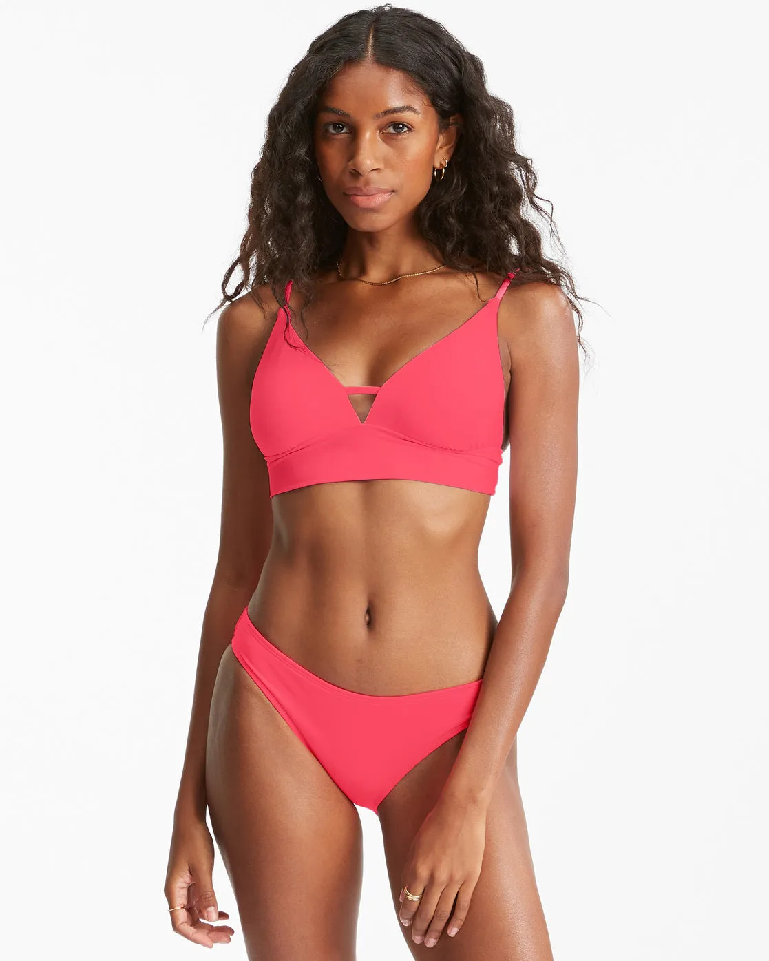 Sol Searcher Lowrider Bikini Bottoms - Coral Dream