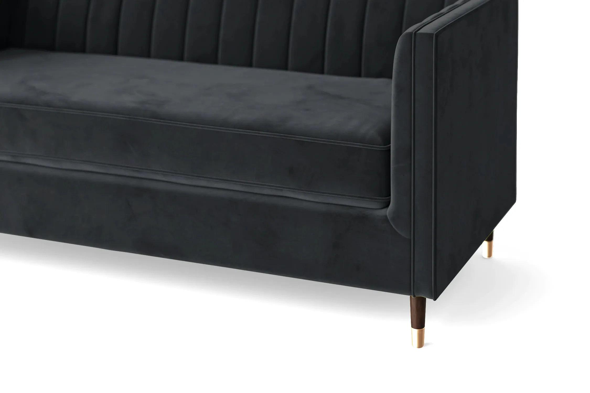 Tivoli 3 Seater Sofa Dark Grey Velvet