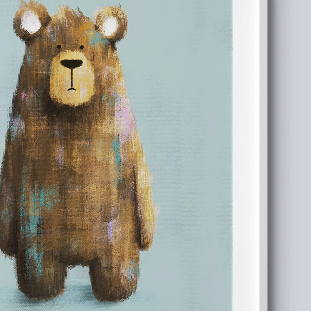 Woodland Moose & Bear Nursery Prints Set Of 2